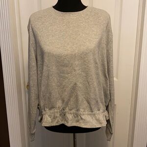 POPSUGAR Womens Heather Gray Peplum Sweatshirt NWT